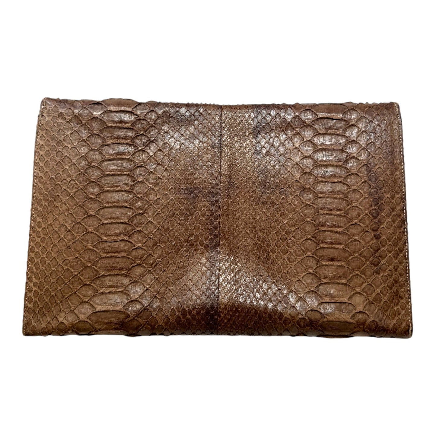 Python Snakeskin & Smokey Quartz Envelope Clutch By Kara Ross, Size: Medium