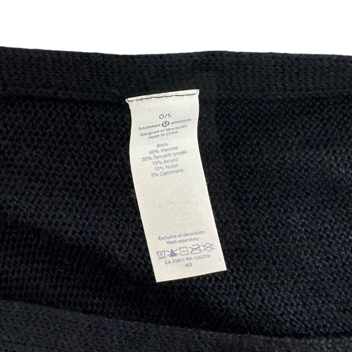 Knit Poncho By Lululemon In Black, Size: Osfm