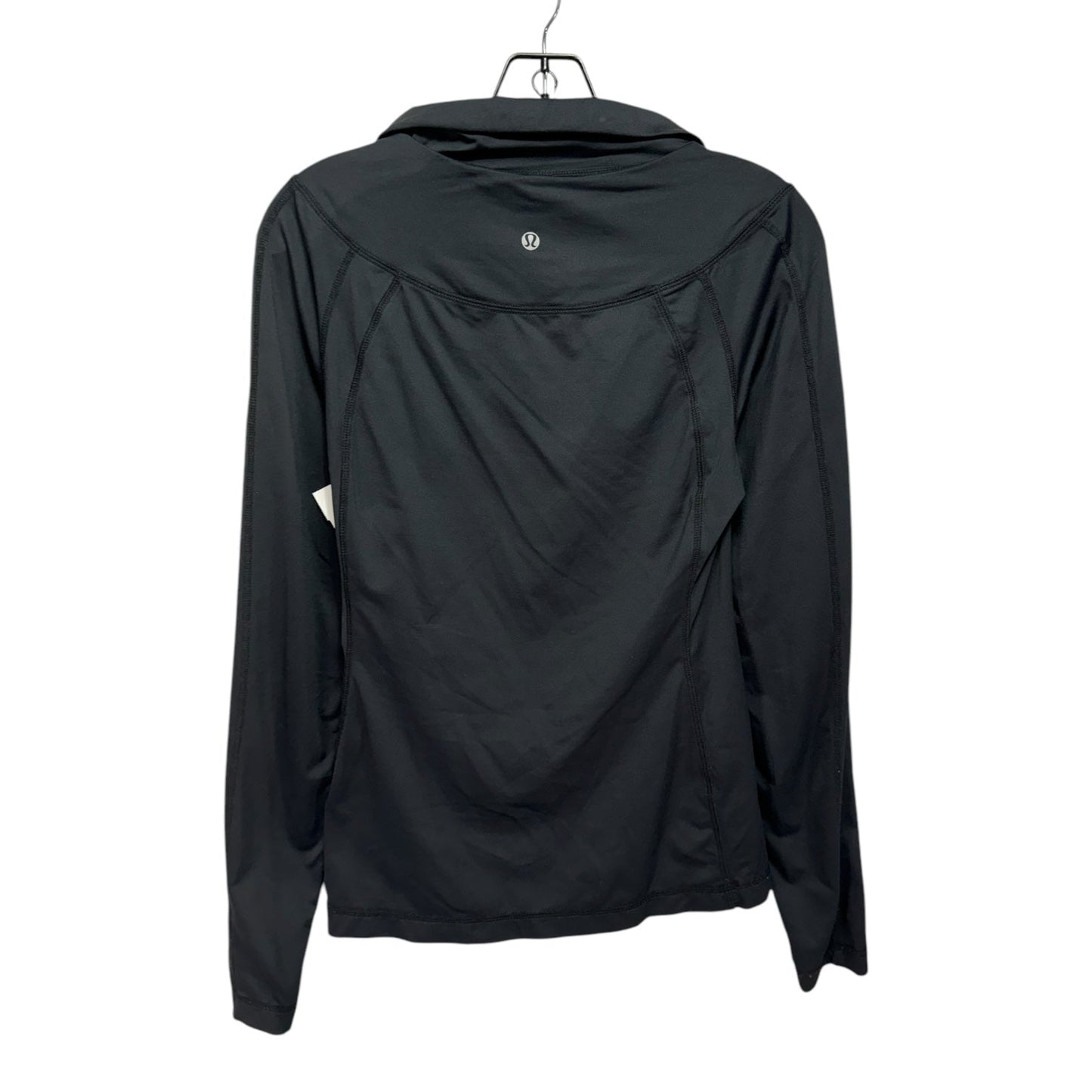 Athletic Top Long Sleeve Collar By Lululemon In Black, Size: 6