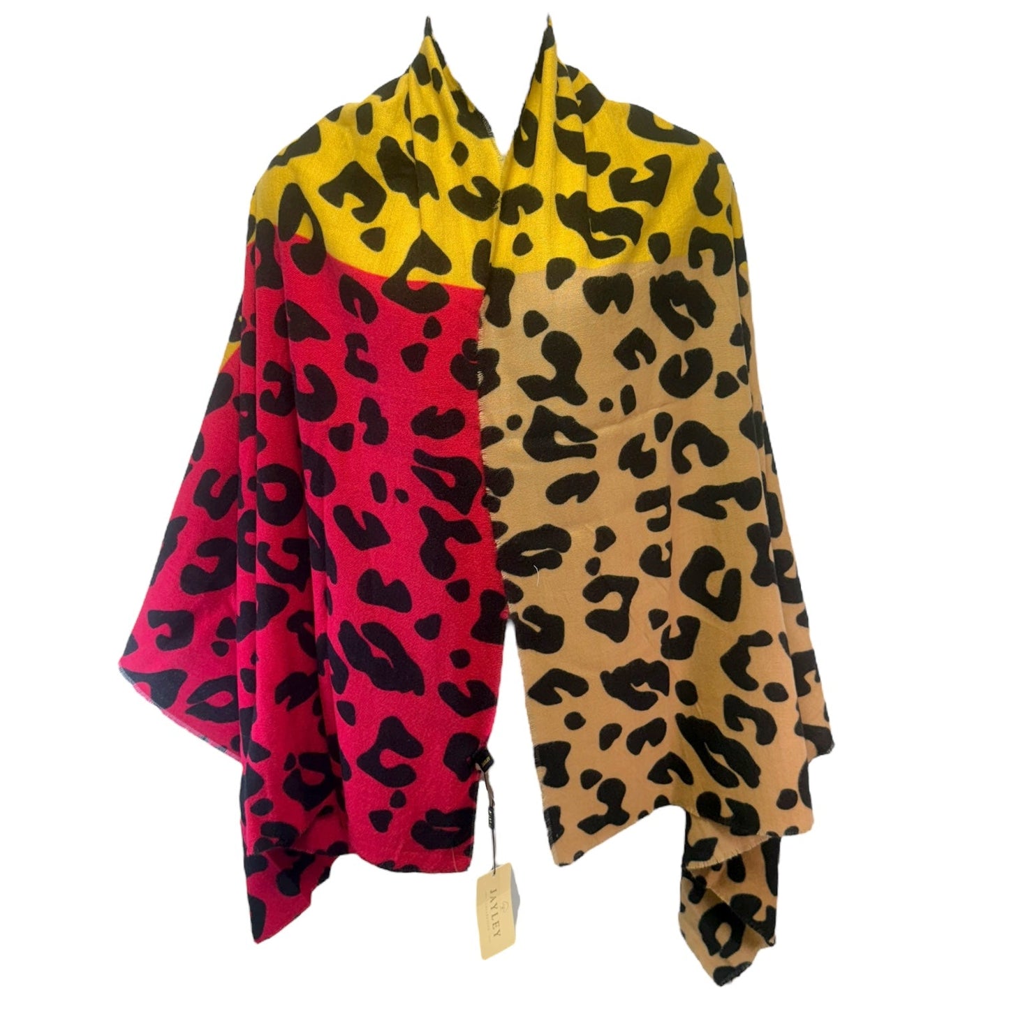 Cashmere & Silk Wrap By Jayley In Leopard Print