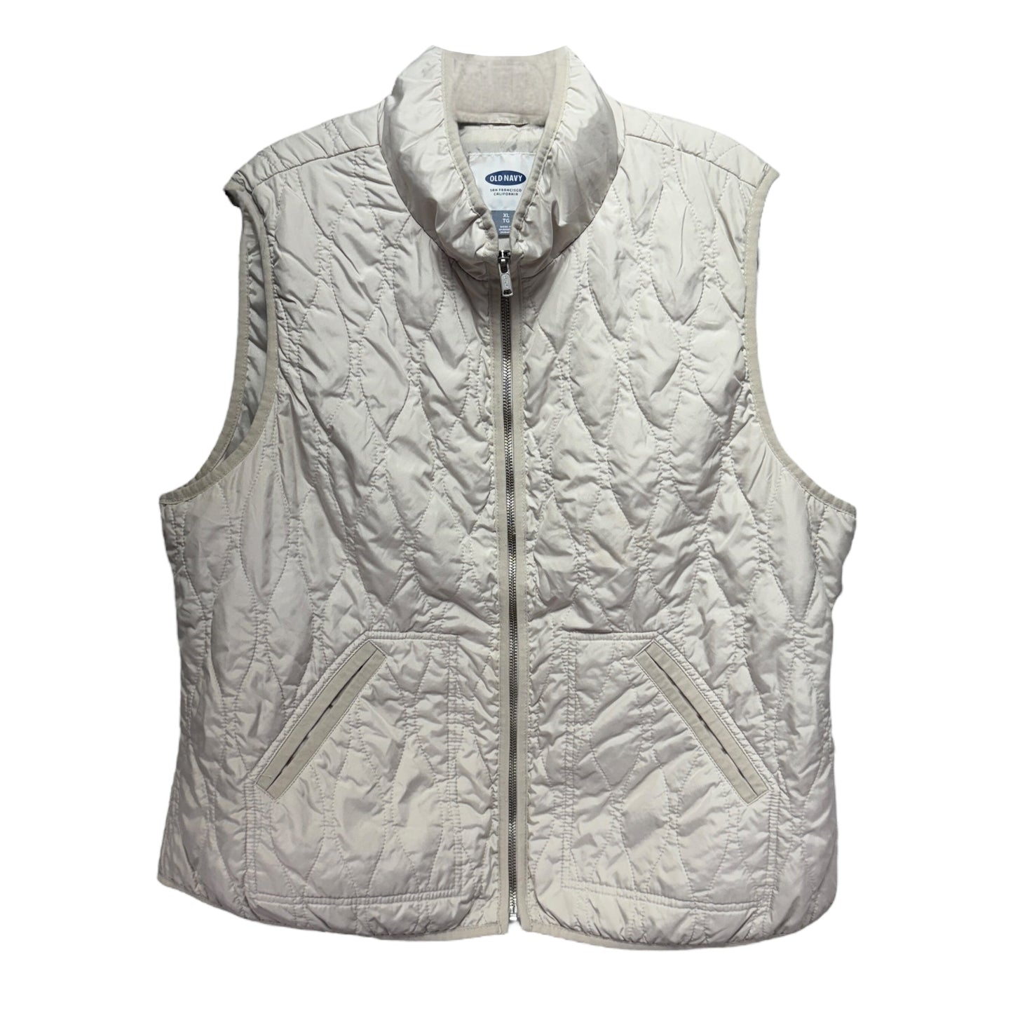 Vest Puffer & Quilted By Old Navy In Cream, Size: XL