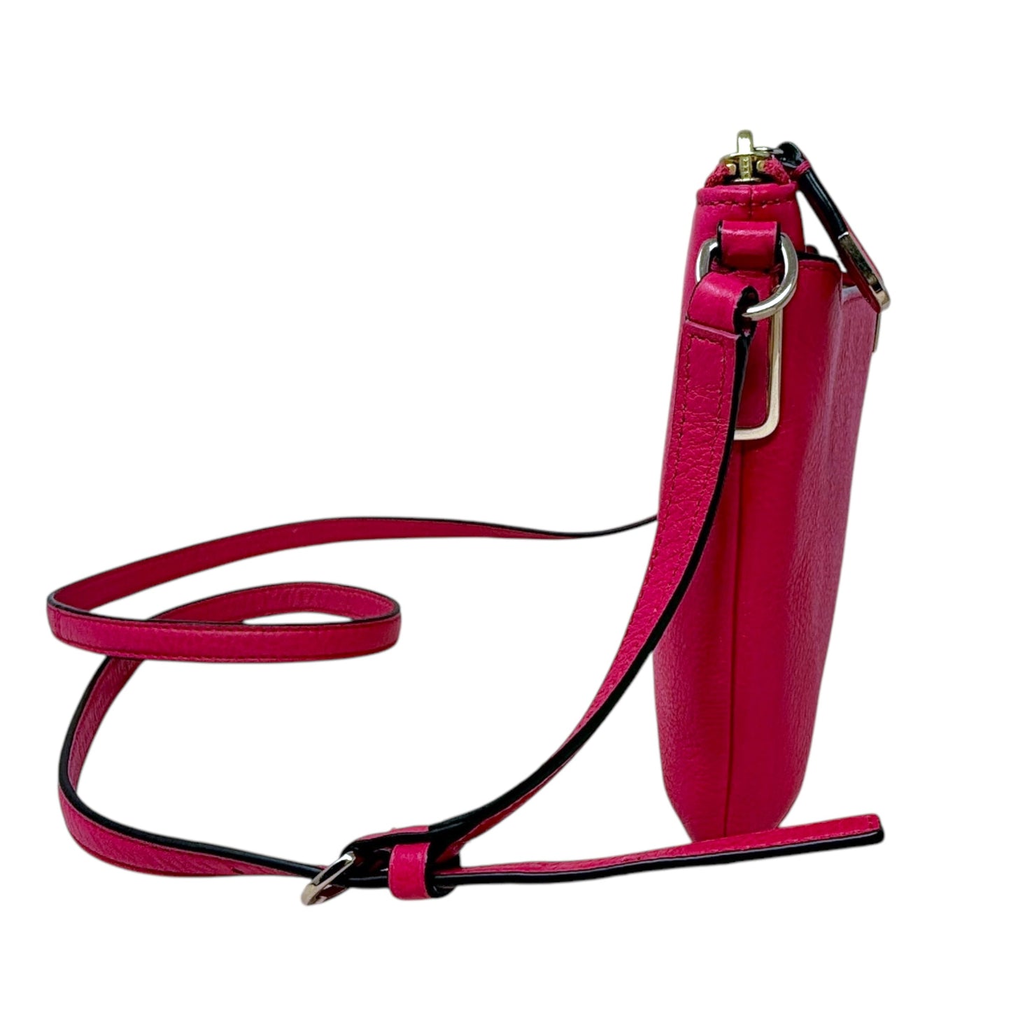 Madison Leather Swingpack Crossbody Designer By Coach In Pink Ruby, Size: Small