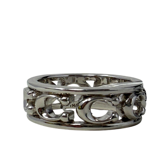 Signature C Openwork Ring Designer By Coach, Size: 8