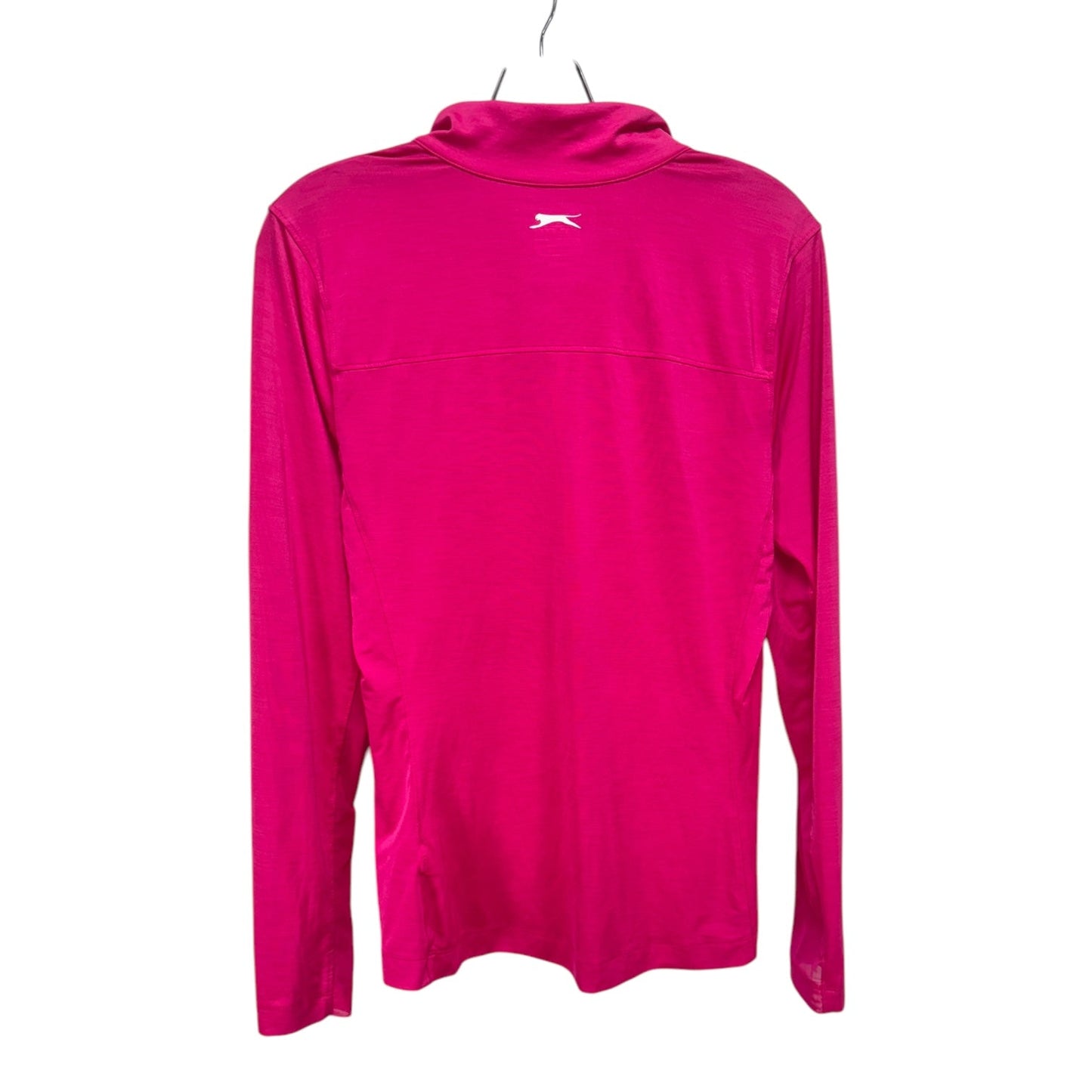 Athletic Top Long Sleeve Collar By Slazenger In Pink, Size: M