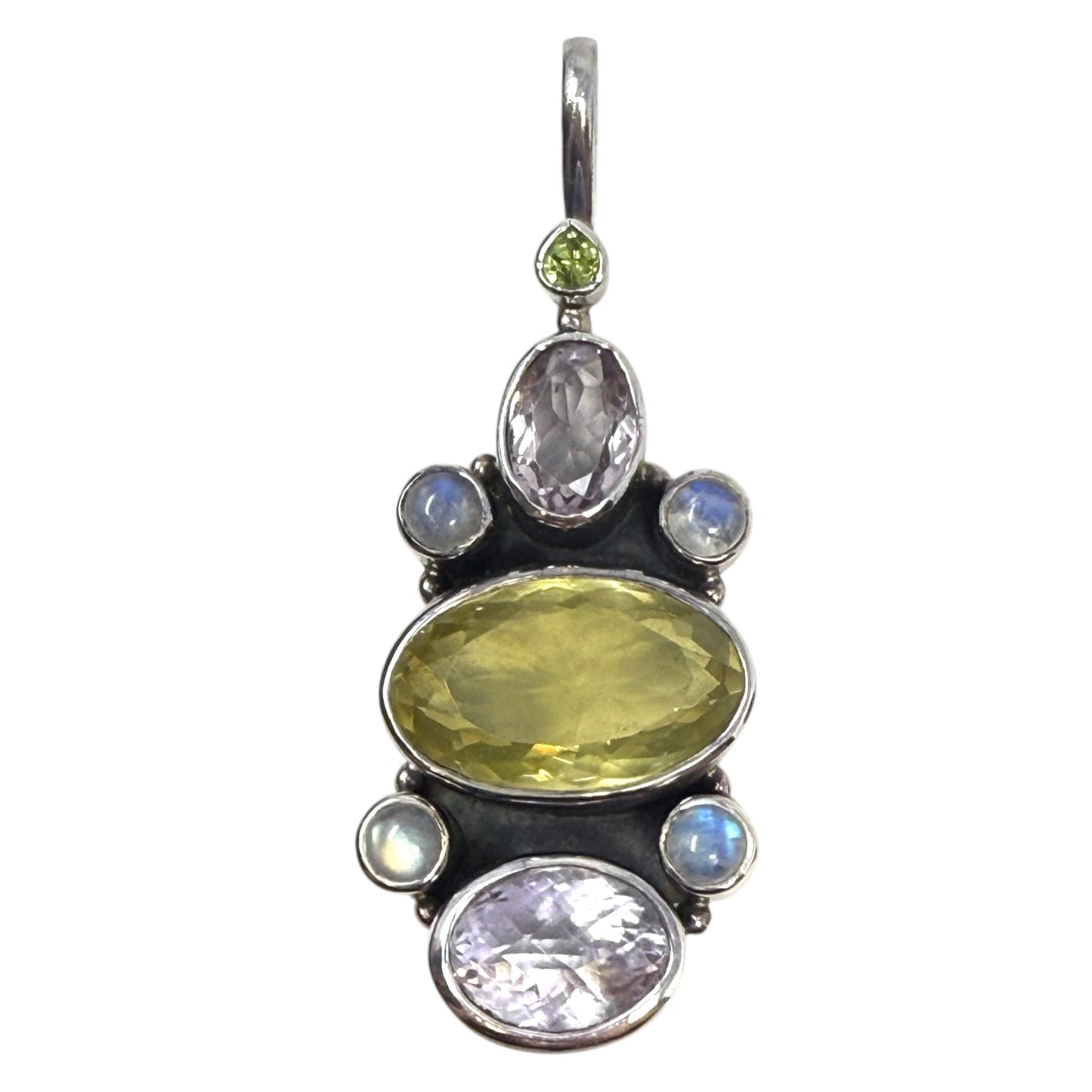 Sterling Silver Gemstone Pendant By Unbranded, Size: 0