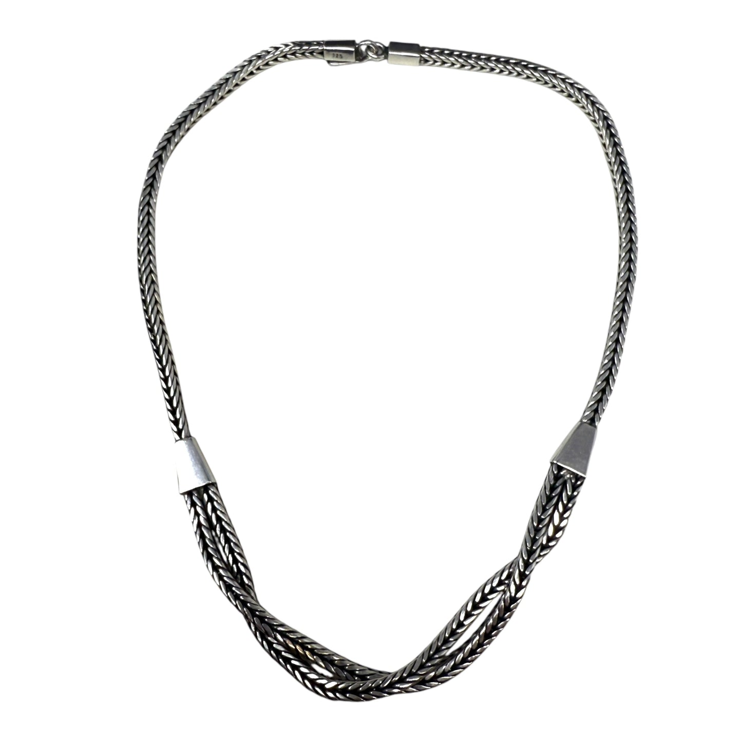 Inseparable Duo Sterling Silver Naga Chain Necklace By Unbranded, Size: 1