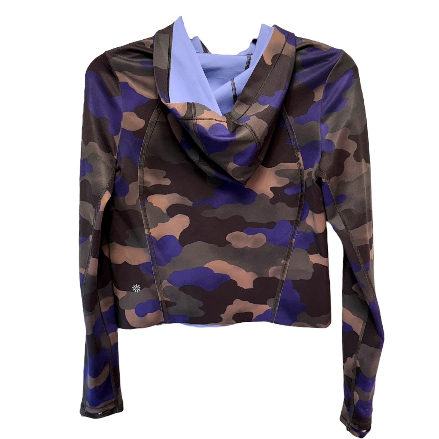 Pinnacle Camo Cropped Hoodie By Athleta In Camouflage Print, Size: Xxs