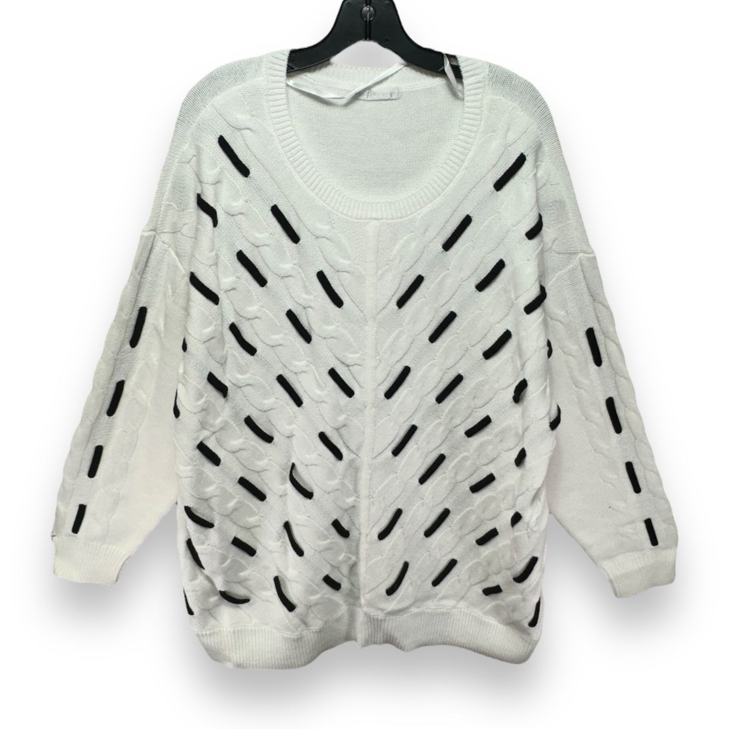 Sweater By Design History In White, Size: 1x