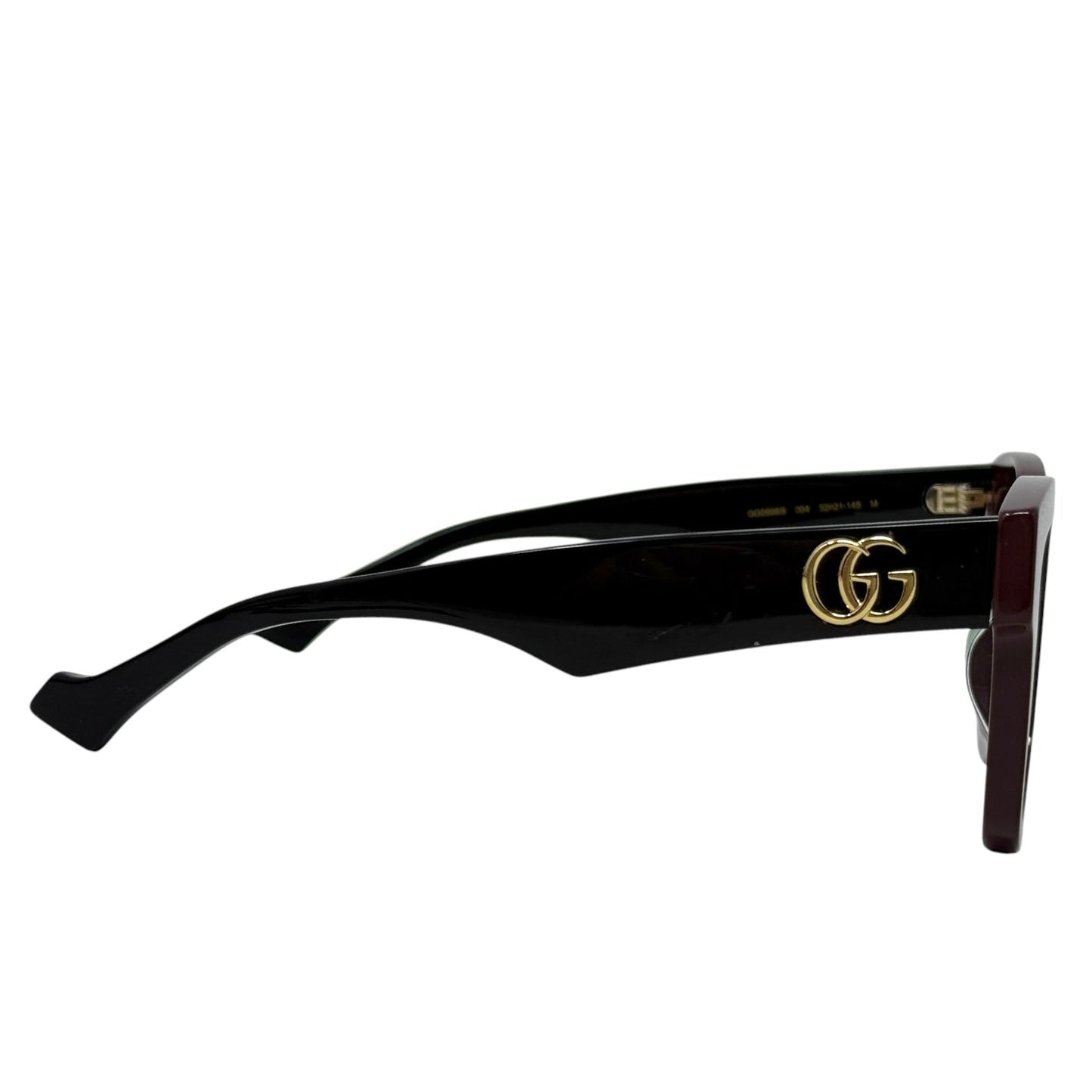 Square Acetate Frame GG0998S 52 MM Sunglasses Luxury Designer By Gucci In Brown/Black/Green