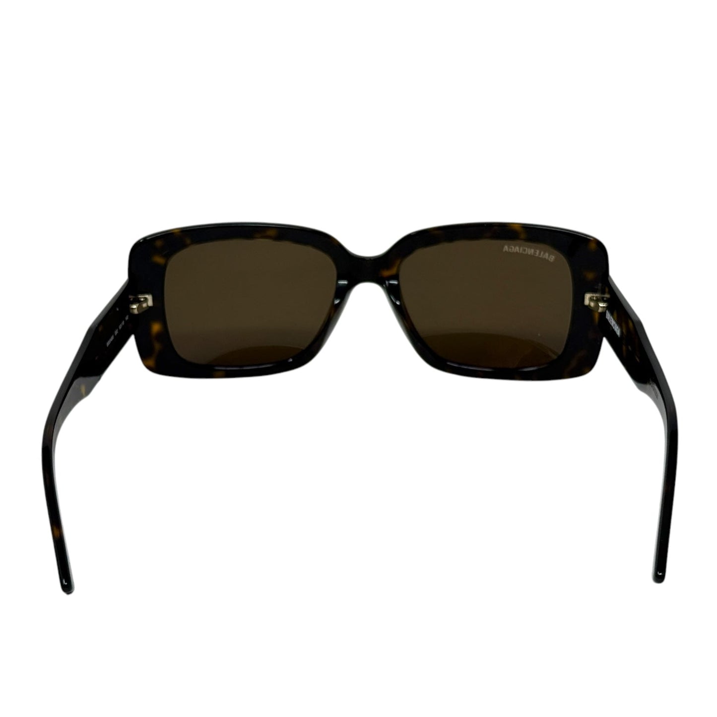 Double-B Logo 0048S 52 MM Square Sunglasses Luxury Designer By Balenciaga In Havana Brown