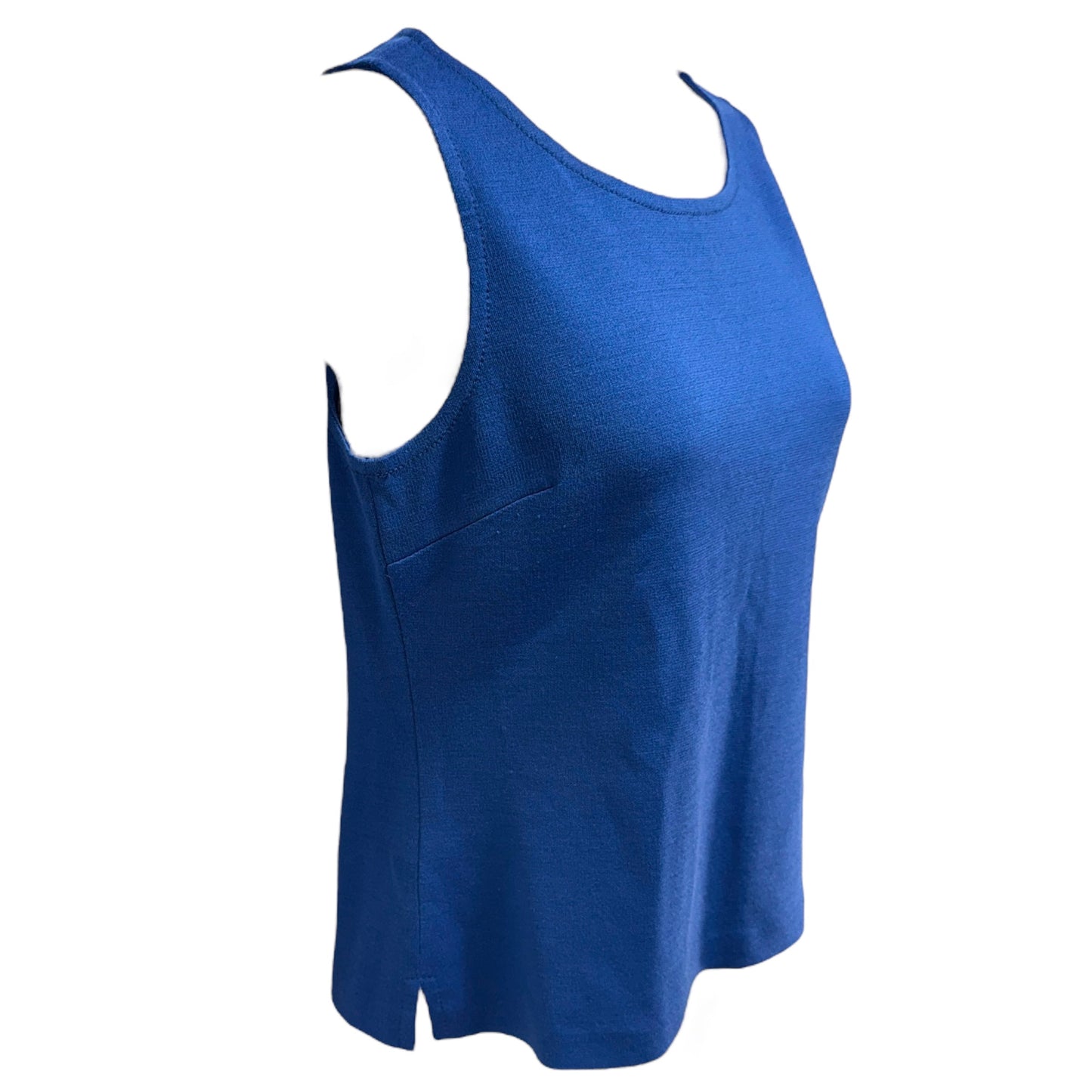 Knit Tank Top Luxury Designer By St John Collection In Havana Blue, Size: M