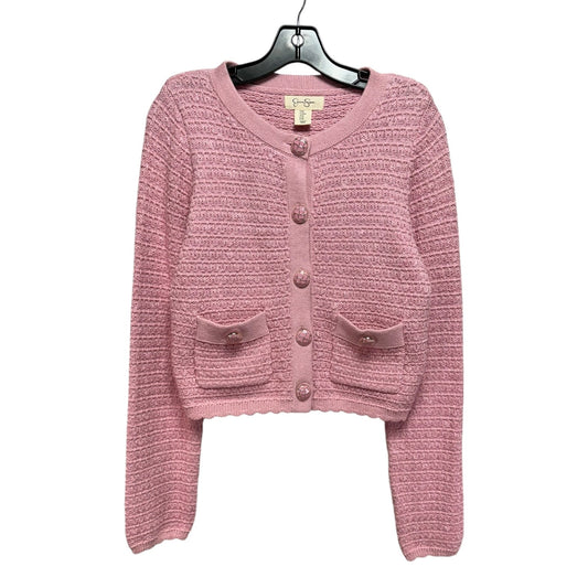 Sweater Cardigan By Jessica Simpson In Pink, Size: M