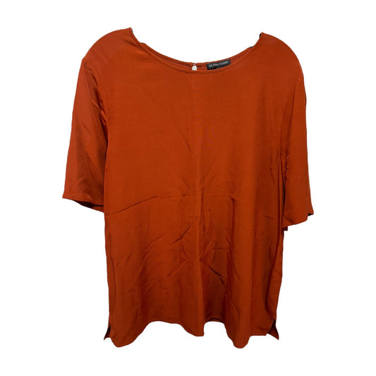 Top Short Sleeve By Eileen Fisher In Orange, Size: L