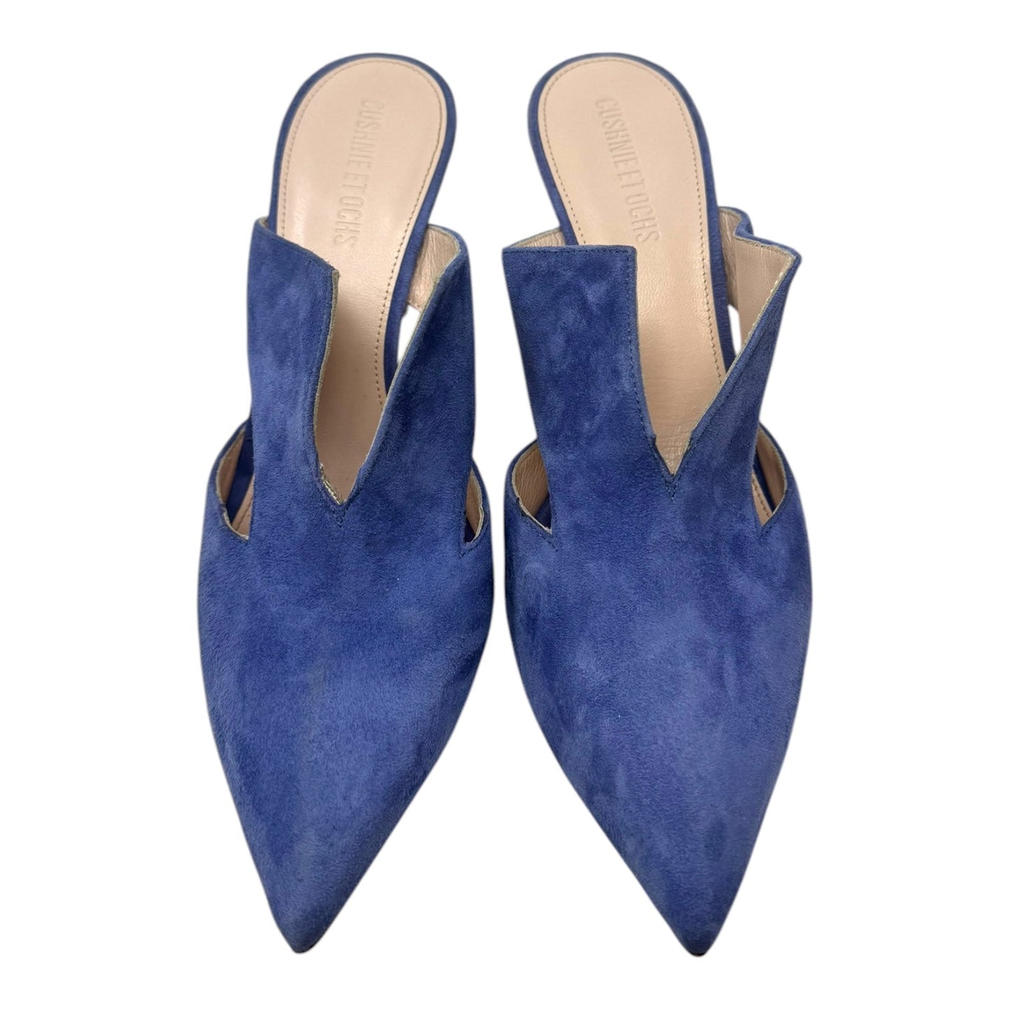 Marcel Mules With Triangle Cutouts By Cushnie et Ochs In Blue, Size: 7