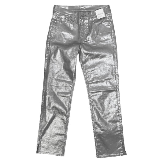 Mid Rise Metallic '90s Loose Straight Leg Jeans By Gap In Silver, Size: 4