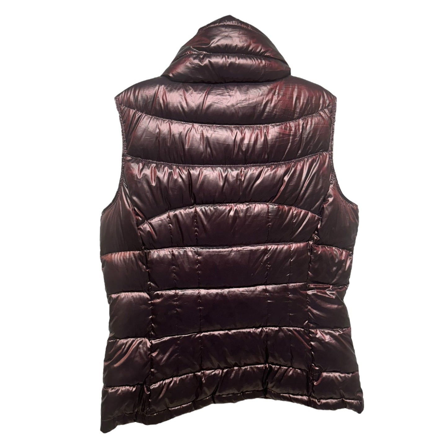 Vest Puffer & Quilted By Calvin Klein In Maroon, Size: M