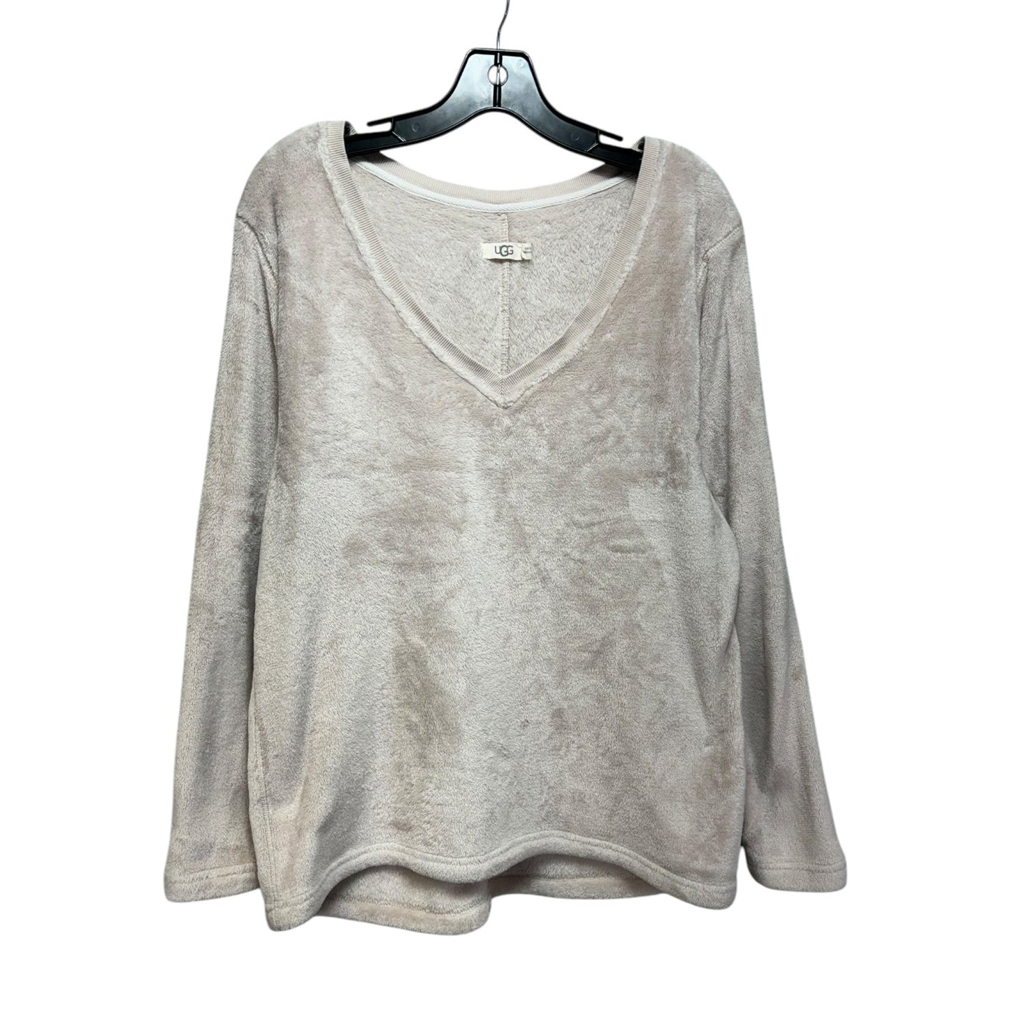 Top Long Sleeve Designer By Ugg In Cream, Size: Xl