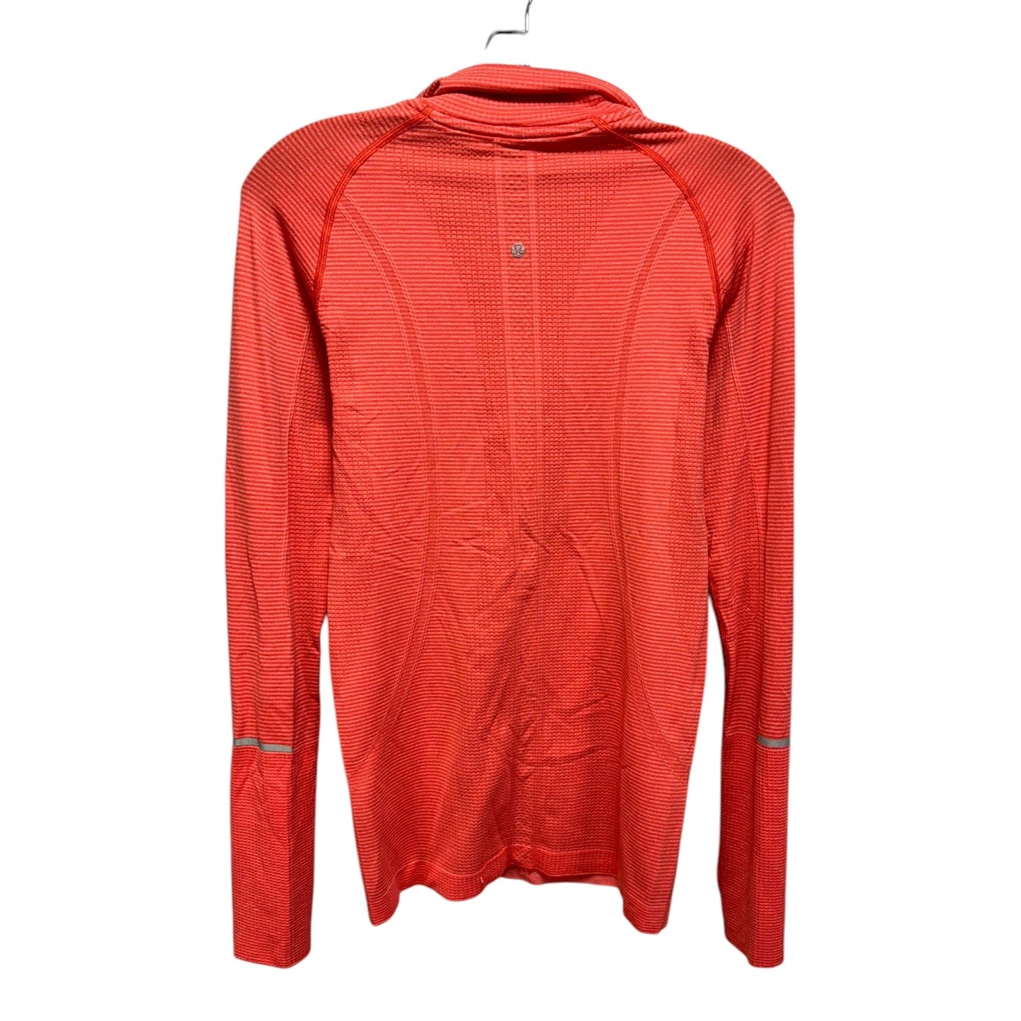 Athletic Top Long Sleeve Collar By Lululemon In Orange, Size: 6