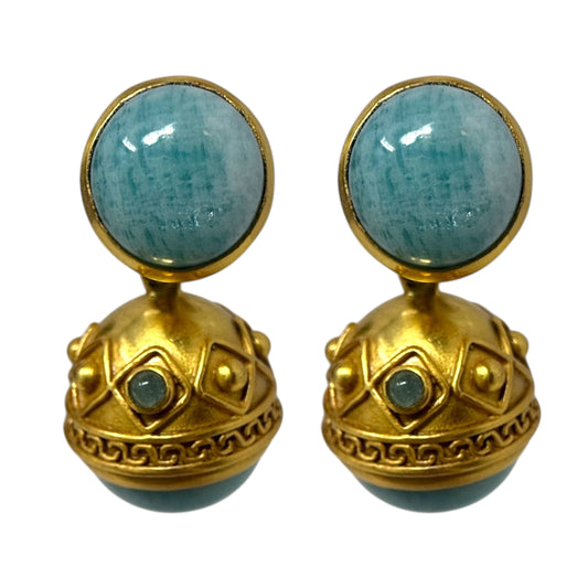 24k Gold Plated Medici Statement Earrings By Julie Vos