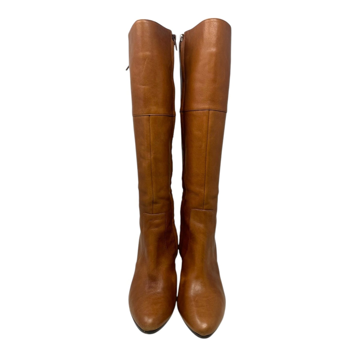 Lavinia Heeled Knee High Leather Boots By Ralph Lauren In Brown, Size: 7