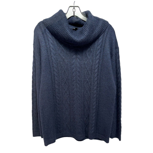 Metallic Sweater By Talbots In Navy, Size: L