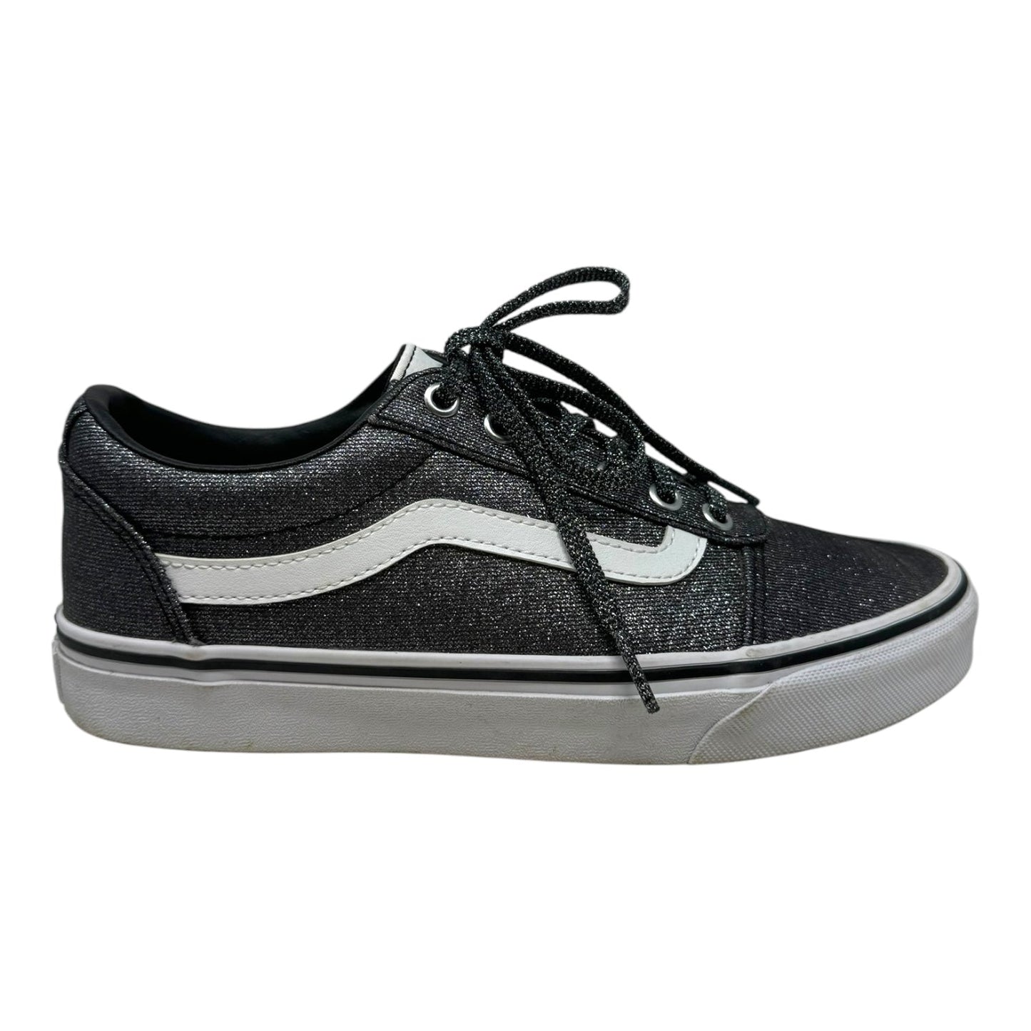 Metallic Shoes Athletic By Vans In Silver, Size: 8