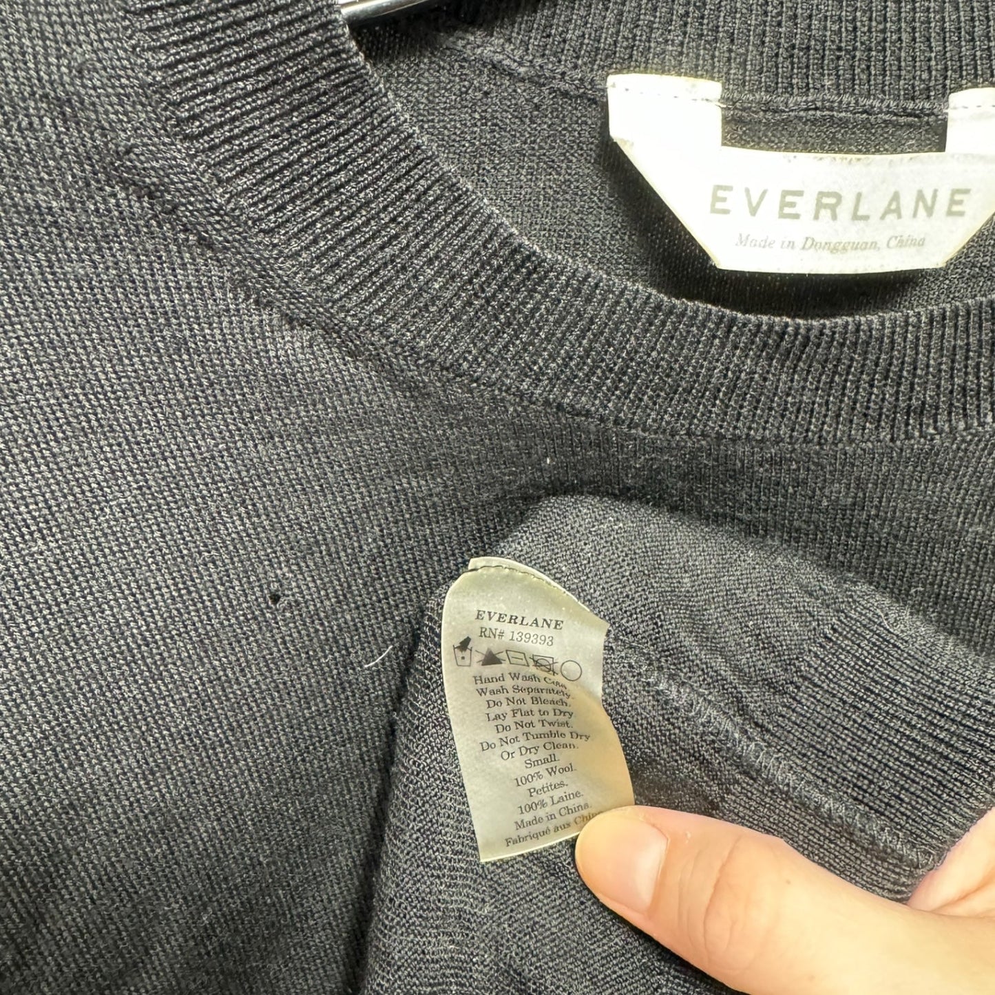 Wool Sweater By Everlane In Black, Size: S