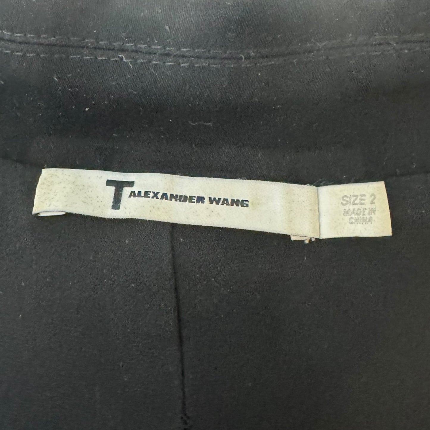 Blazer Luxury Designer By Alexander Wang In Black, Size: 2