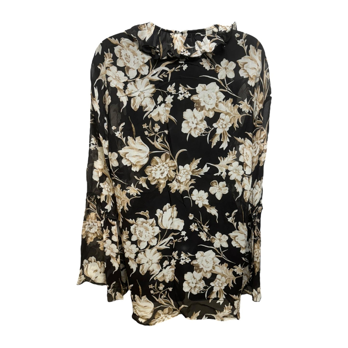 Blouse Long Sleeve By The Kooples In Floral Print, Size: S