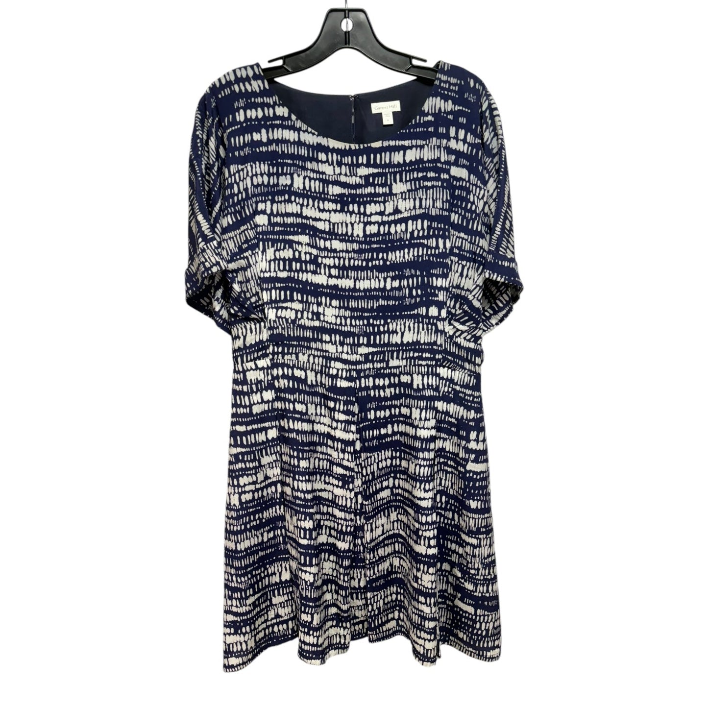 Dress Casual Midi By Garnet Hill In Blue & White, Size: M