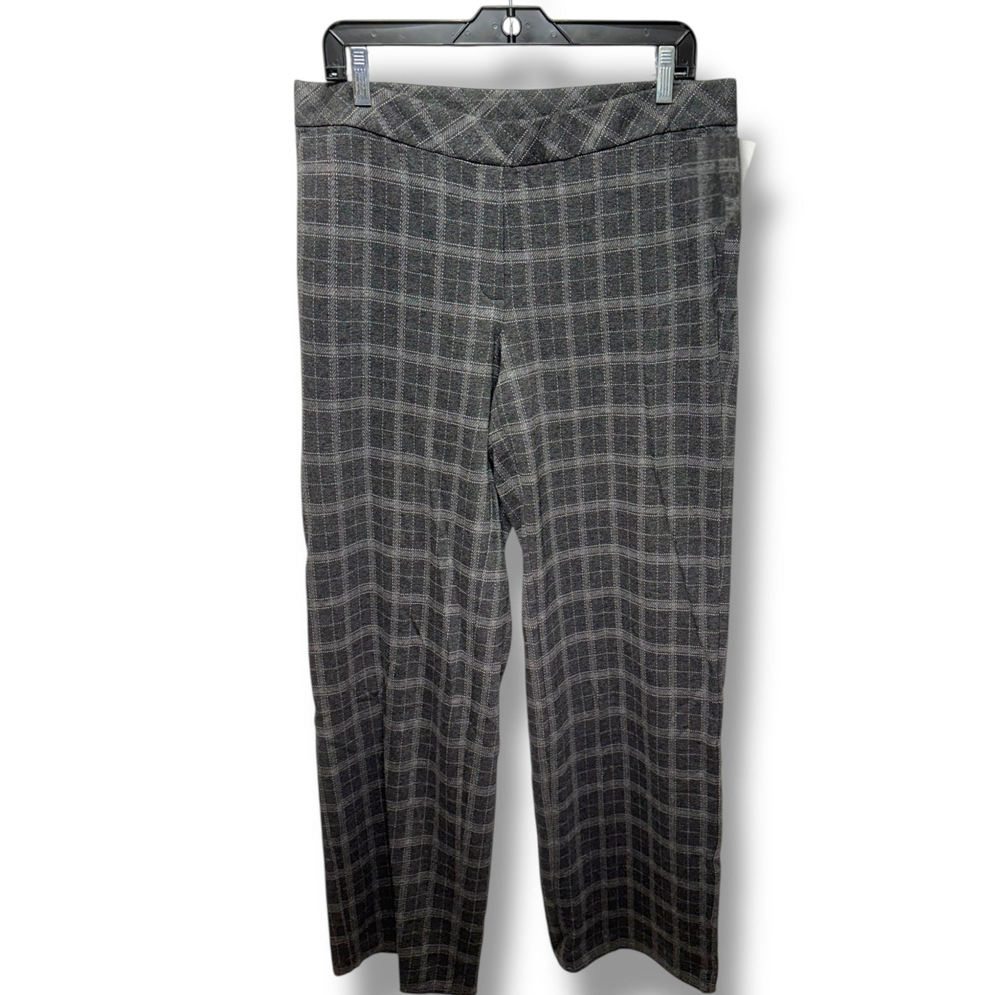 Ponte Full Leg Pants By J. Jill In Plaid Pattern, Size: M