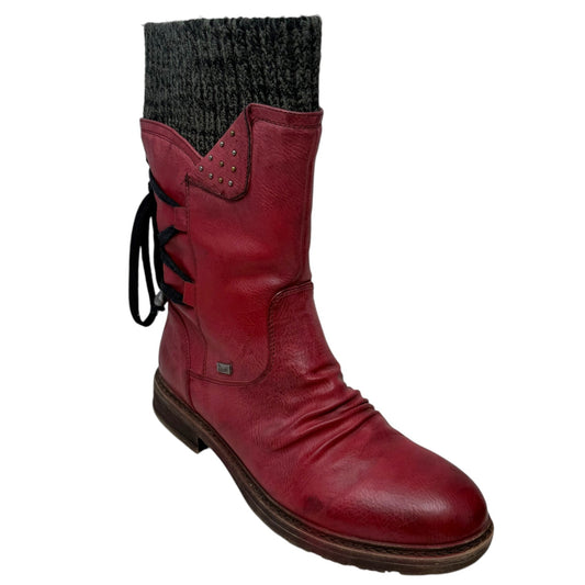 94773-35 Boots By Riekers In Red, Size: US 9/EU 40