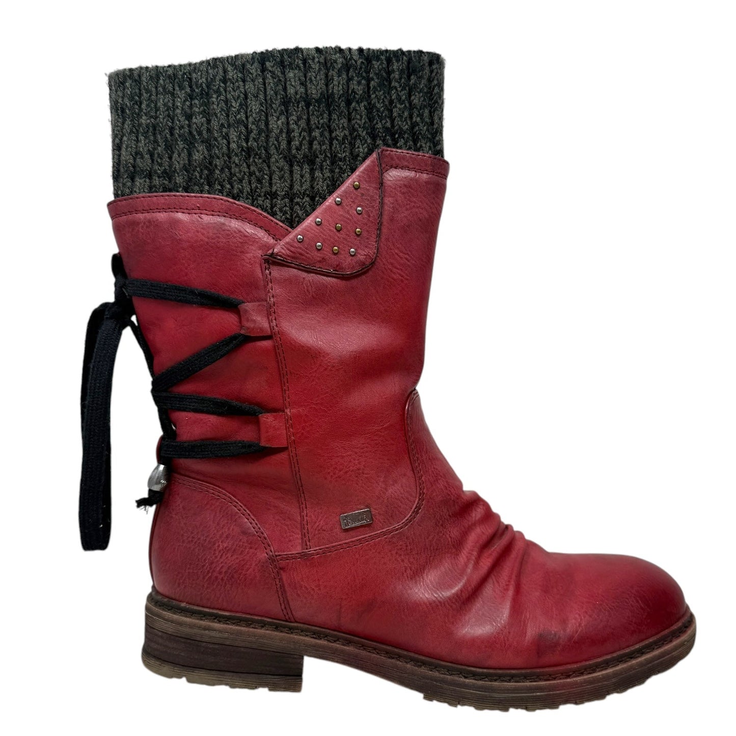 94773-35 Boots By Riekers In Red, Size: US 9/EU 40