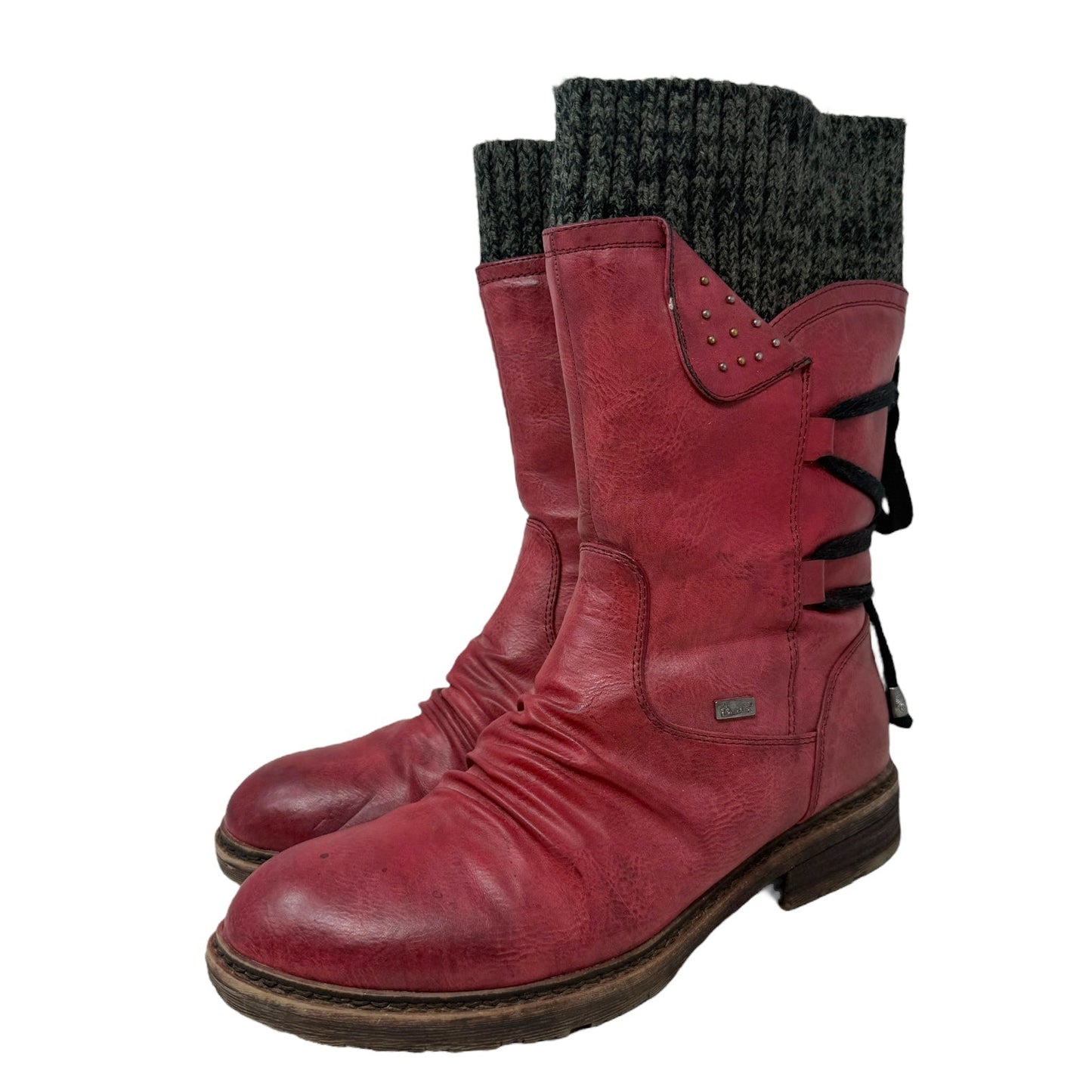 94773-35 Boots By Riekers In Red, Size: US 9/EU 40