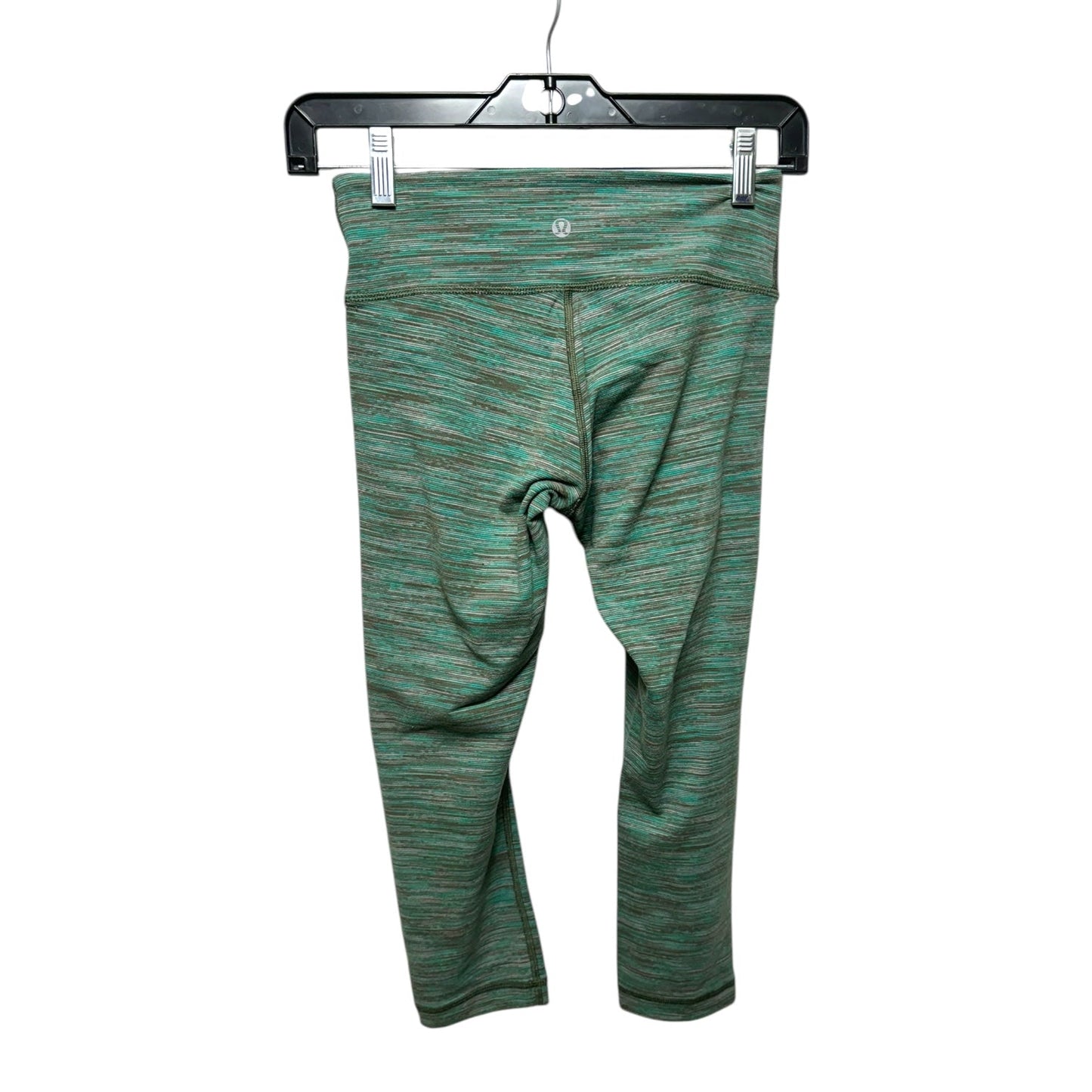 Athletic Capris By Lululemon In Green, Size: 4