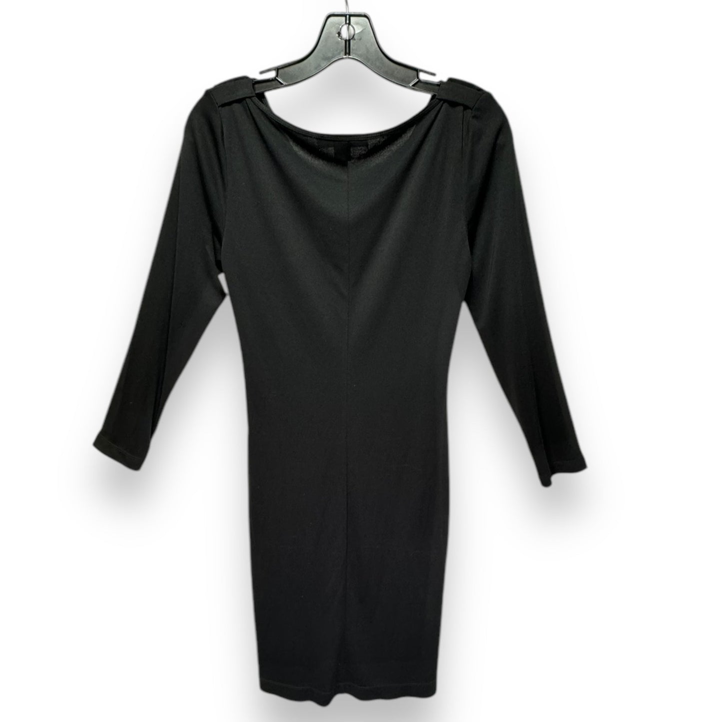 V-Neck Ruched Long Sleeve Dress Luxury Designer By St John Collection In Black, Size: 6