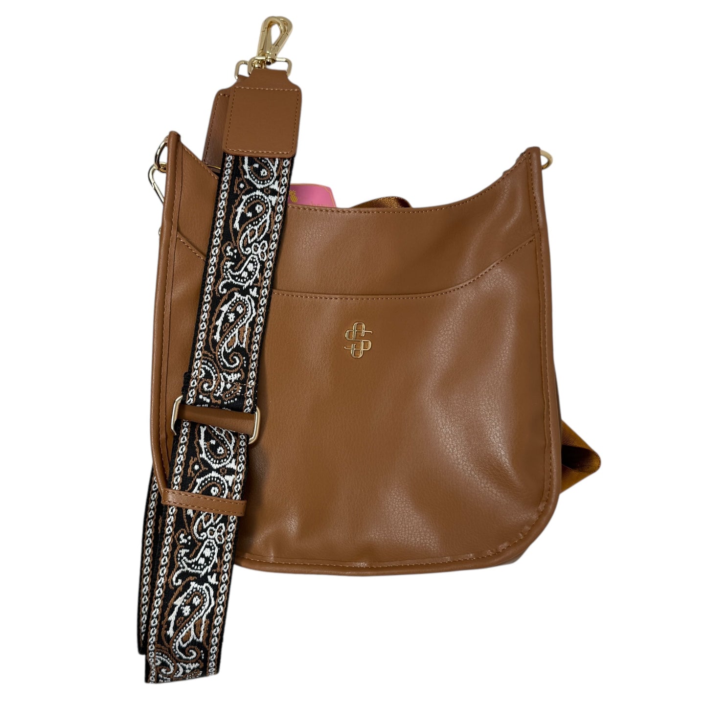 2 Strap Crossbody Bag By Simply Southern In Cocoa, Size: Medium