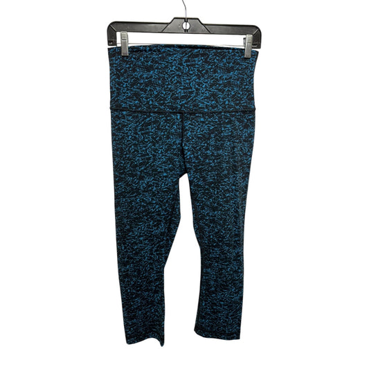 Athletic Capris By Lululemon In Black & Blue, Size: 8