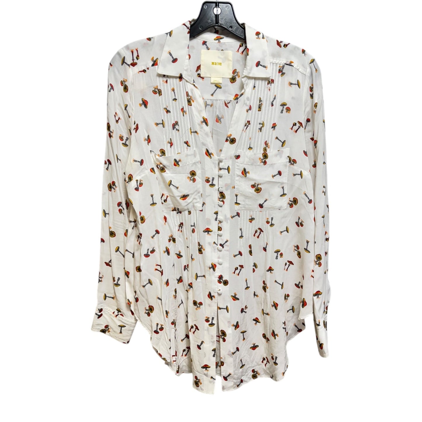 Mushroom Top Long Sleeve By Maeve In Multi-colored, Size: S