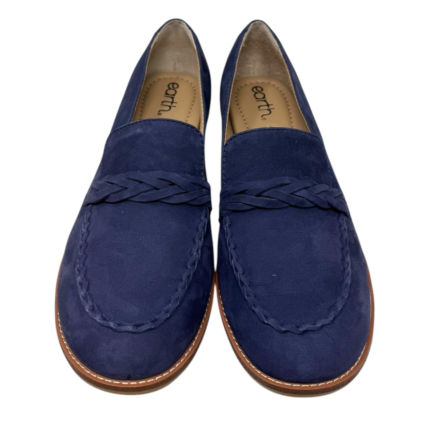 Edie Braided Loafer Shoes Flats By Earth In Blue, Size: 8.5