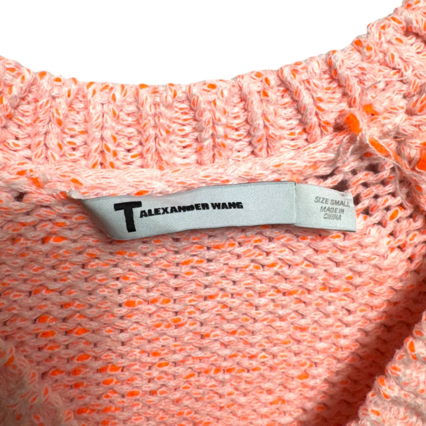 V-Neck Sweater Luxury Designer By T By Alexander Wang In Orange, Size: S