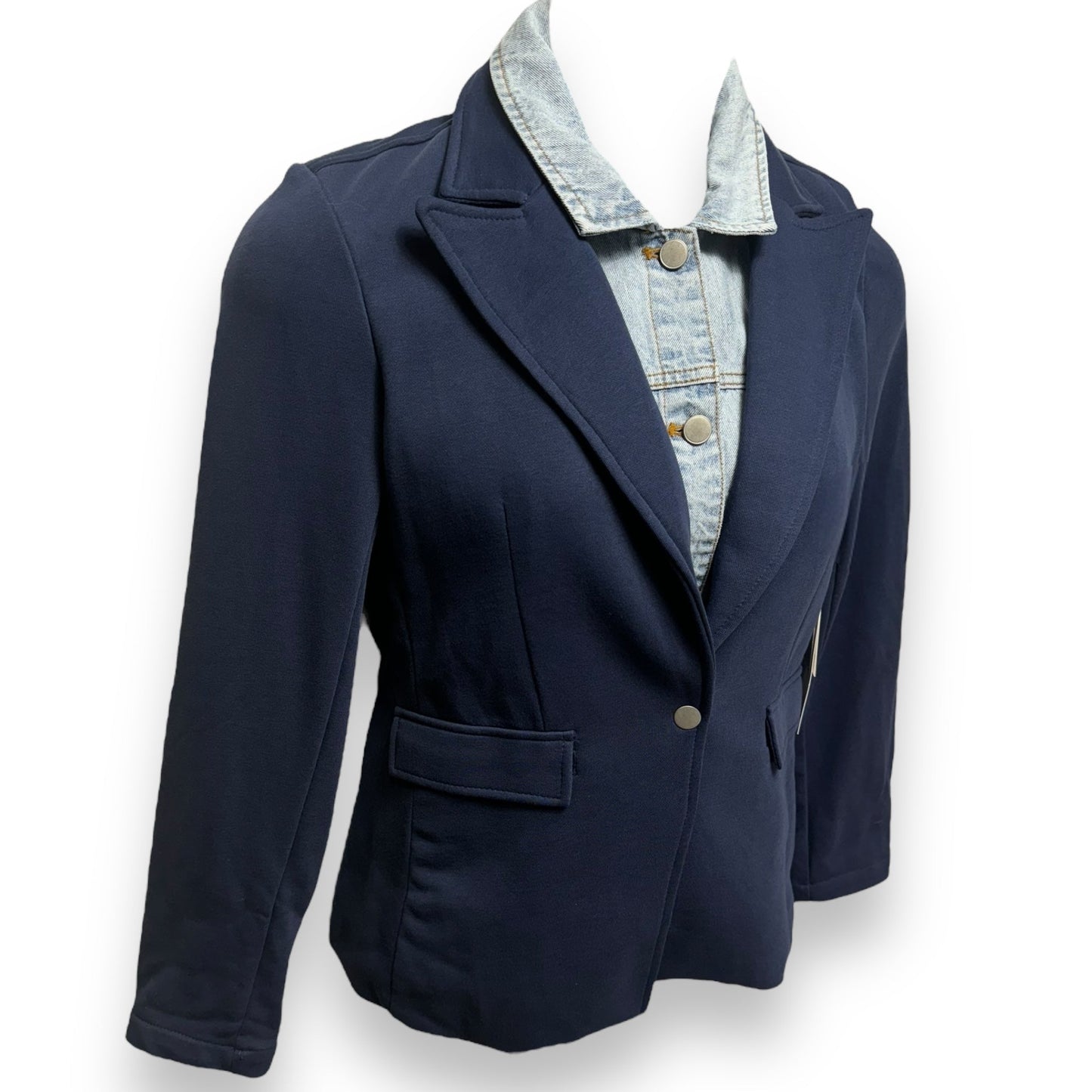 Helen Single Breasted Blazer By BLUE REVIVAL In Blue, Size: S