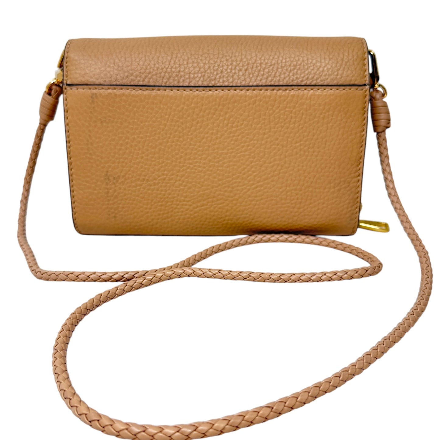 Taylor Flat Wallet Crossbody Designer By Tory Burch In Devon Sand, Size: Medium