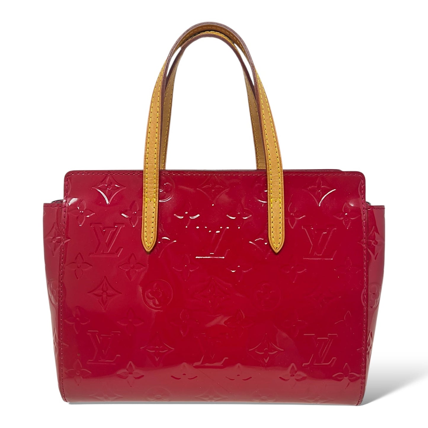 Catalina Vernis Embossed Patent Leather BB Bag in Indian Rose Luxury Designer By Louis Vuitton, Size: Small