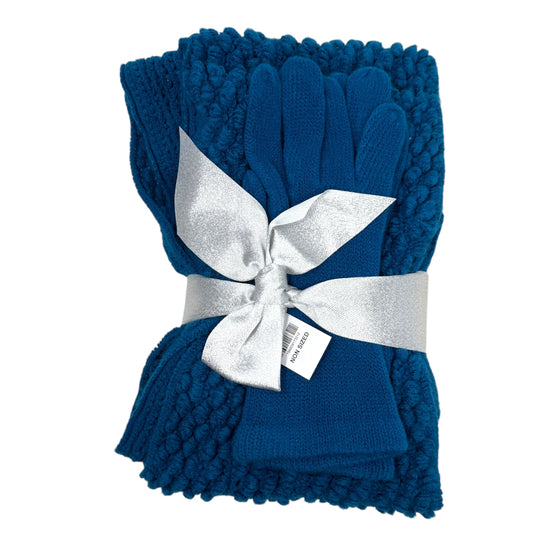 Popcorn-Knit Scarf & Gloves Set By New York And Co