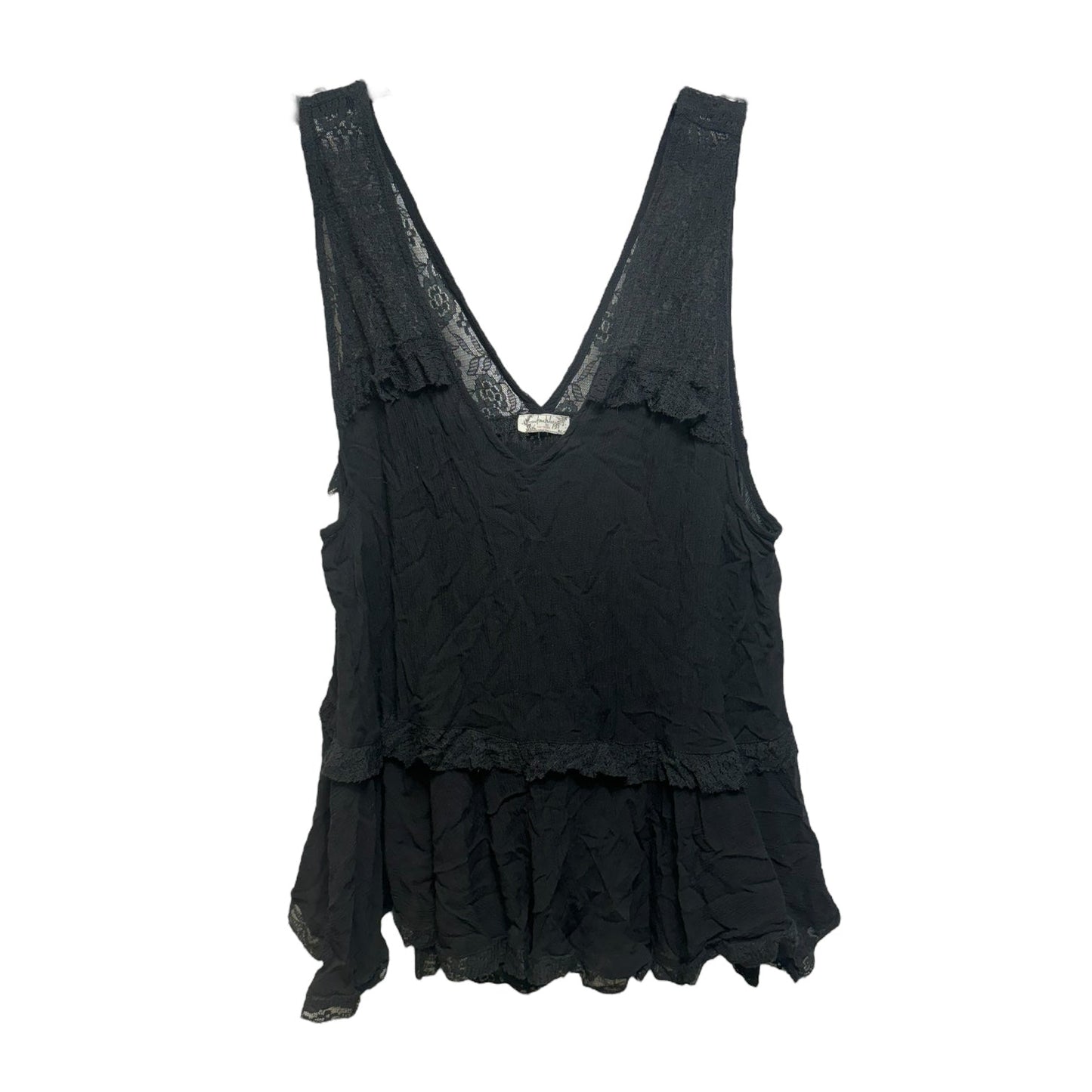 Lace Top Sleeveless By Free People In Black, Size: S