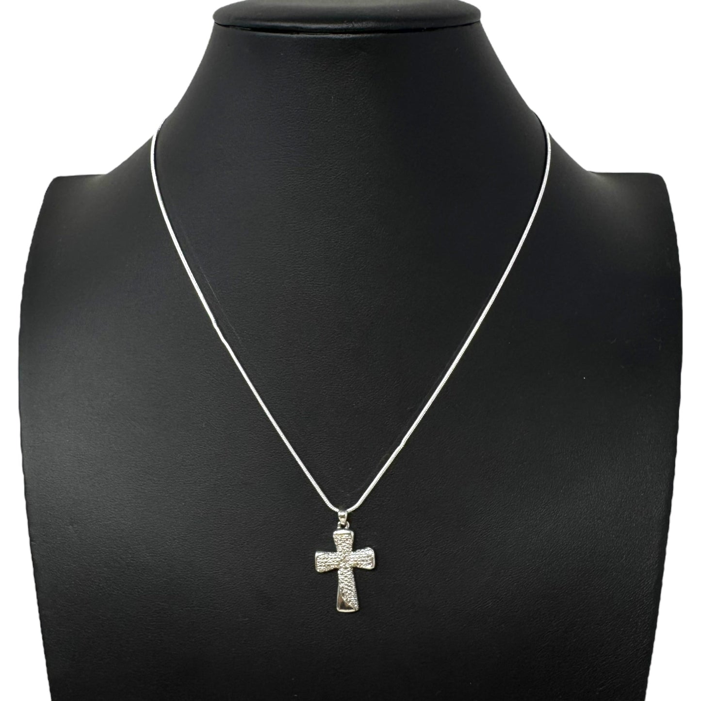 Sterling Silver Byzantine Cross Pendant Necklace By Unbranded