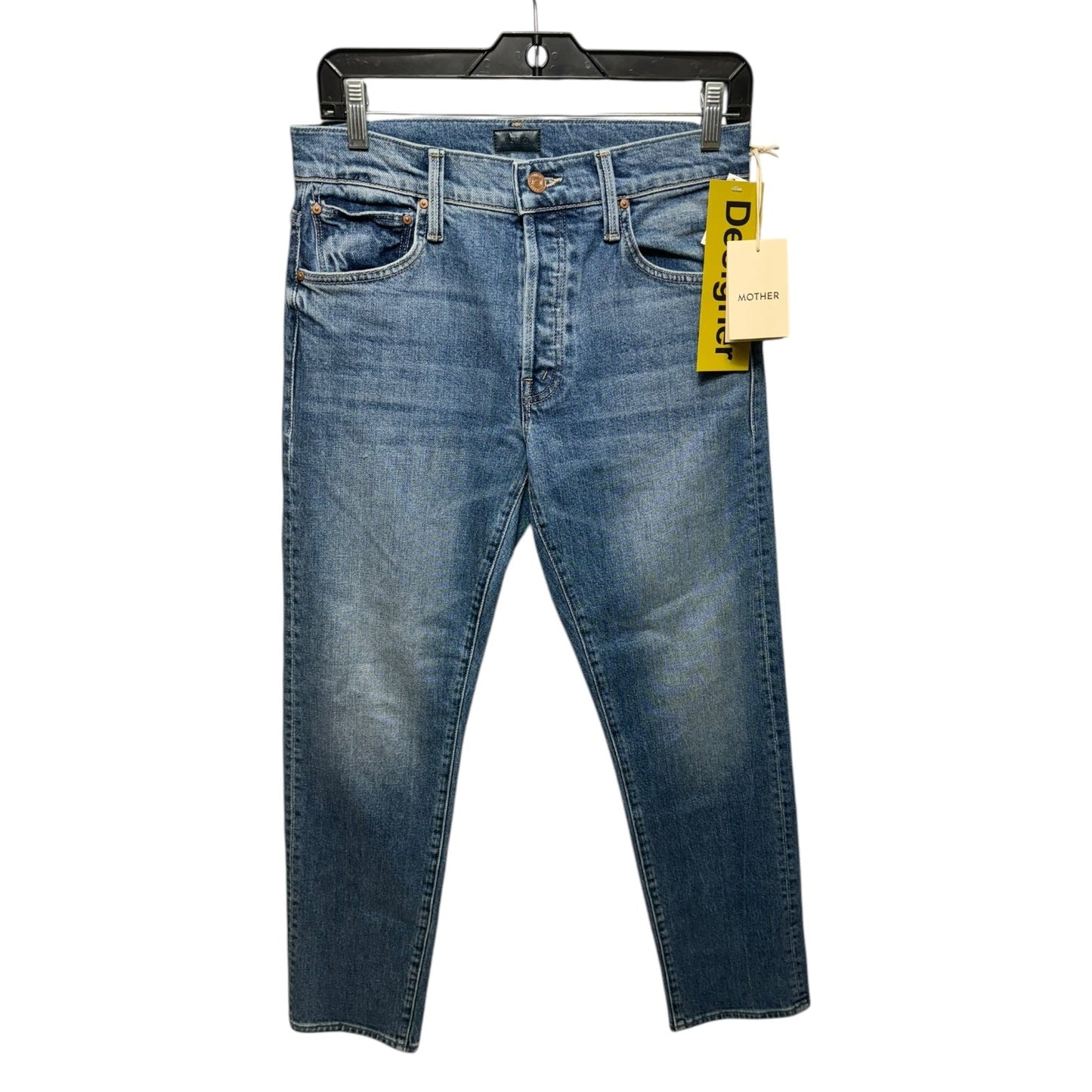 The Hiker Hover Jeans Straight By Mother Jeans In Blue Denim, Size: 2