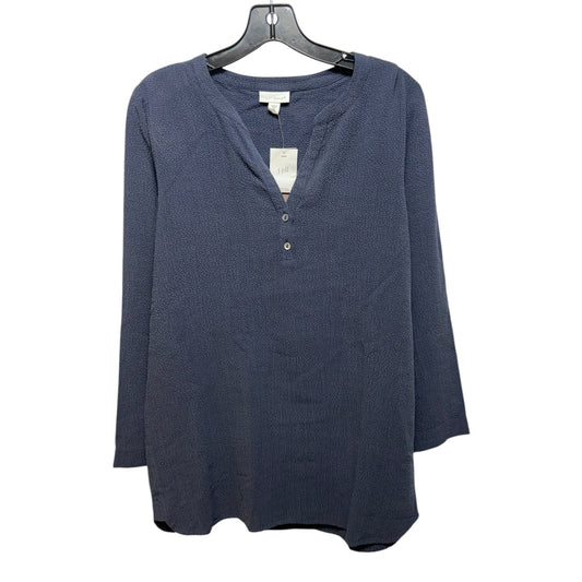 Top Long Sleeve By Pure Jill In Navy, Size: M p