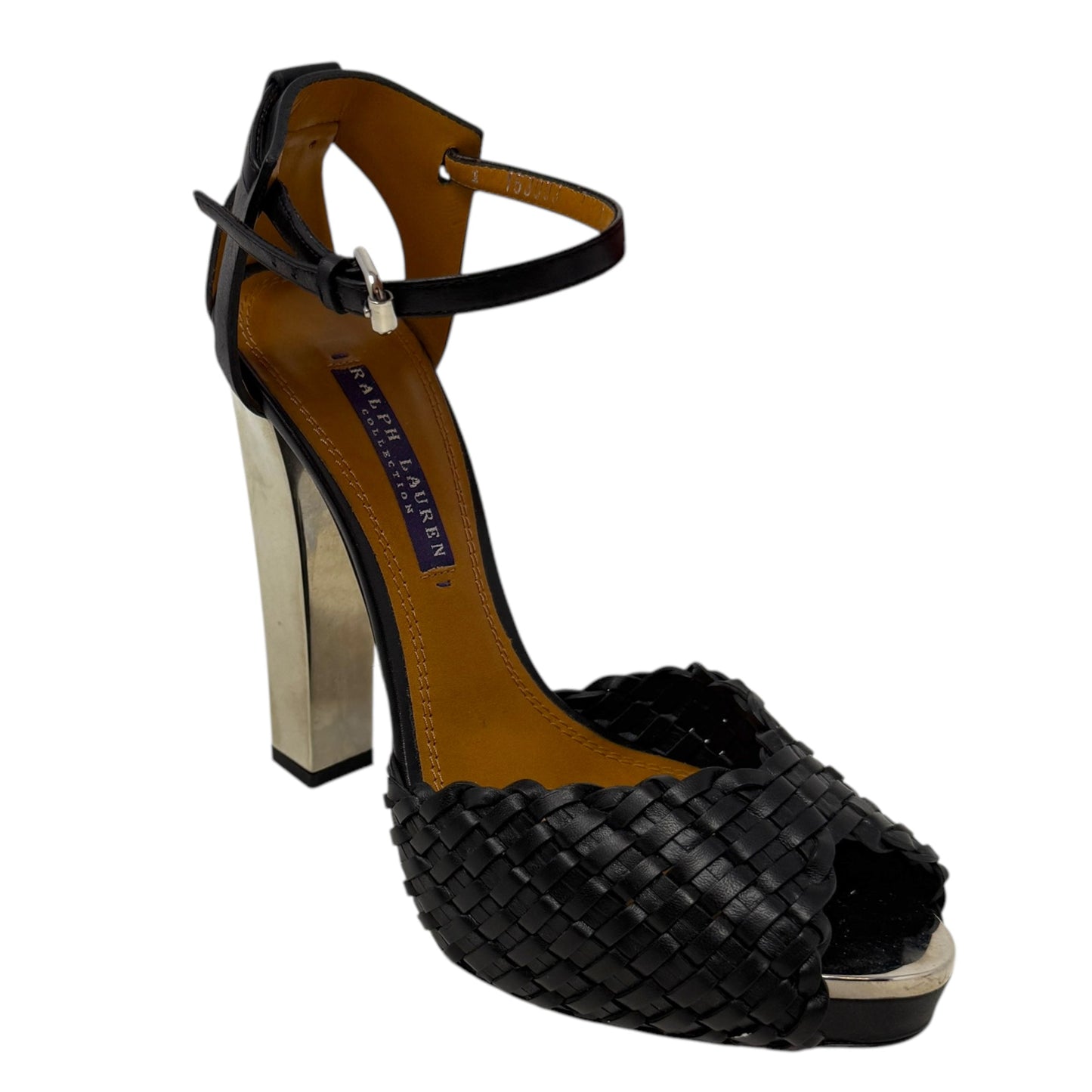 Kaelan Basket Weave Sandal By Ralph Lauren Purple Label In Black, Size: 7